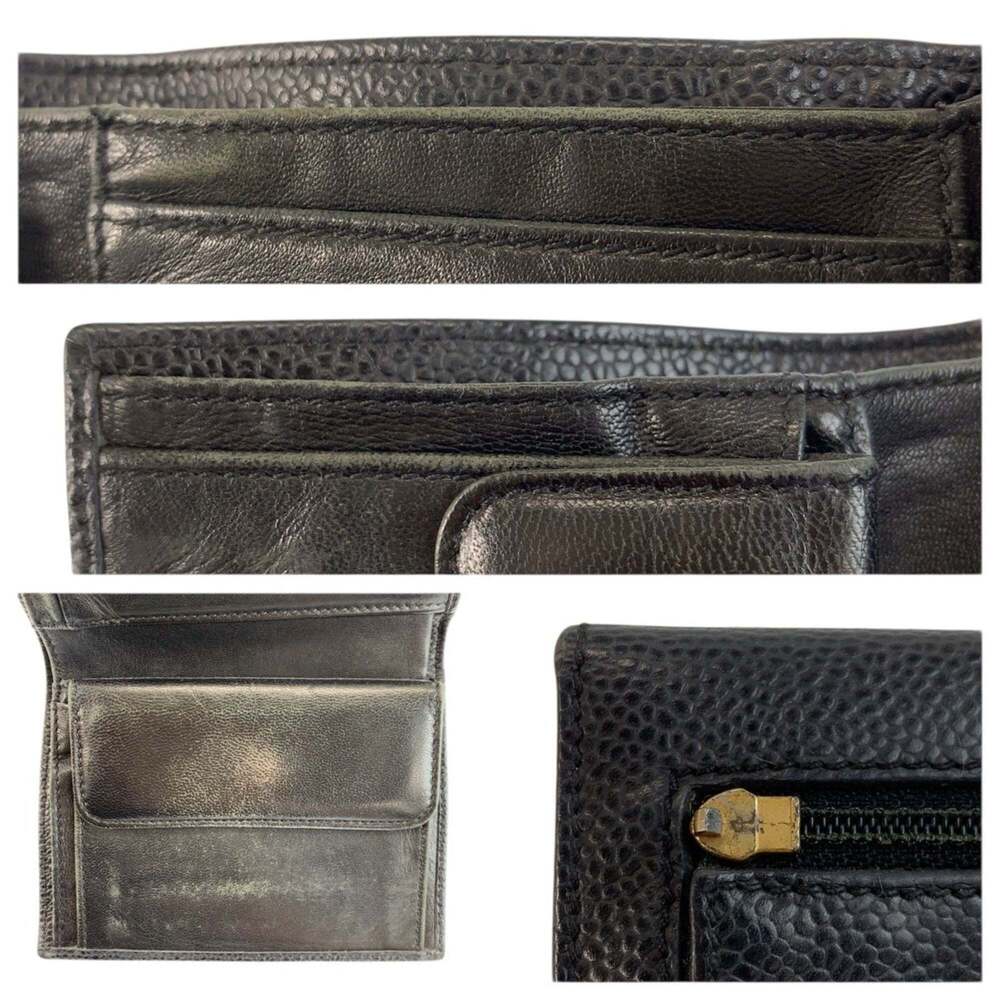 CHANEL Black Leather Logo Wallet - Picture 9 of 10